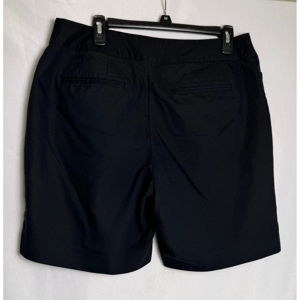 Lane Bryant Black Chino‎ Shorts Womens 14 Mid Rise Stretch Cotton Blend 8.5in